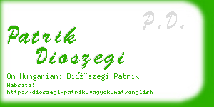 patrik dioszegi business card